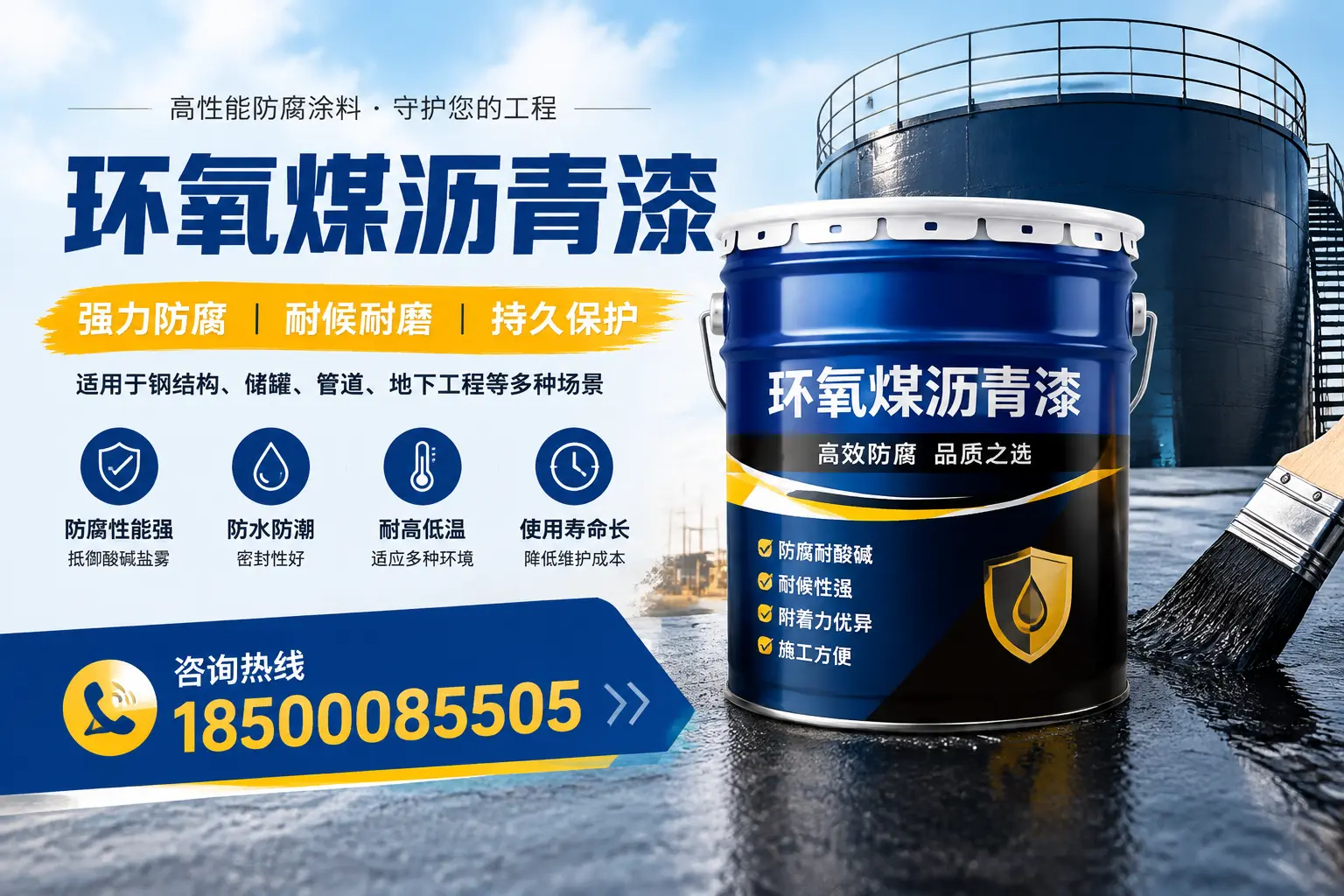 环氧煤沥青漆在工业中的应用，宜春企业的选择
